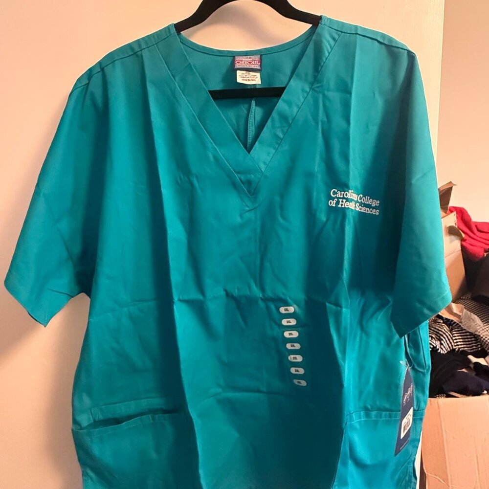NWT Cherokee Teal scrub Top